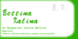 bettina kalina business card